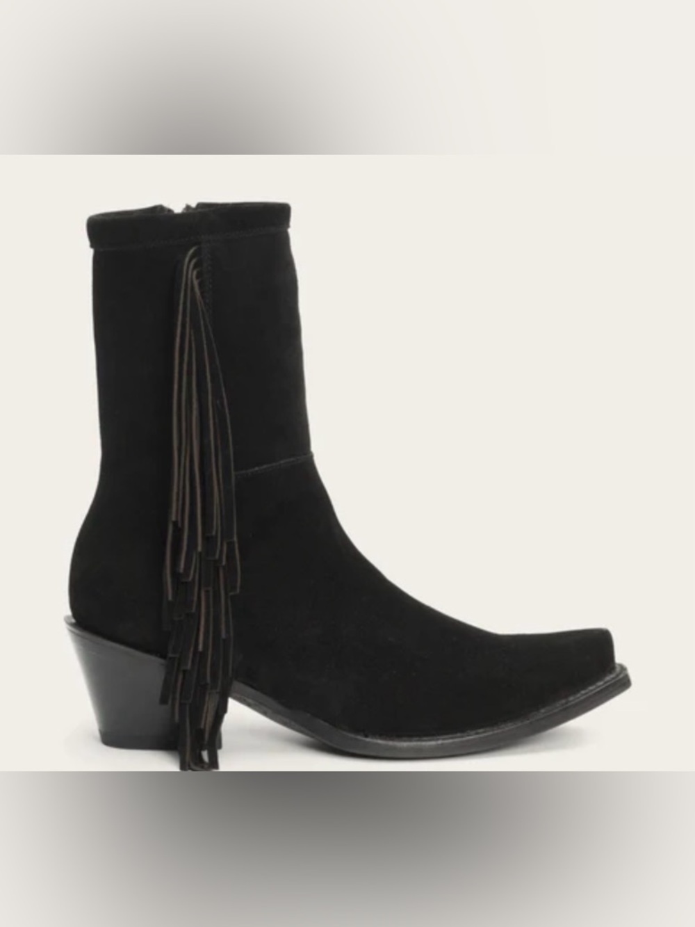 Stetson black Halle Suede leather boots 8